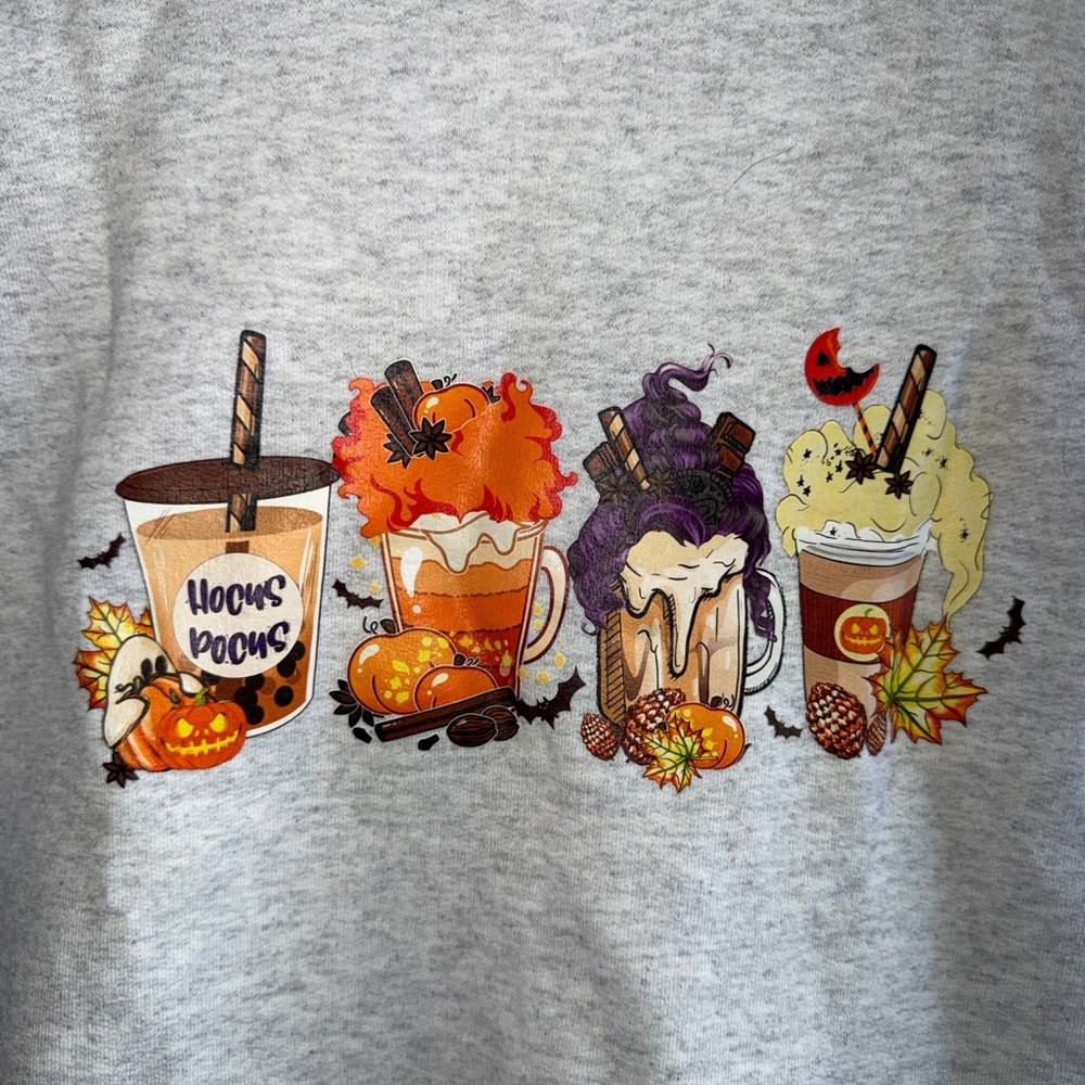 Hanes Gray Halloween Graphic Sweatshirt